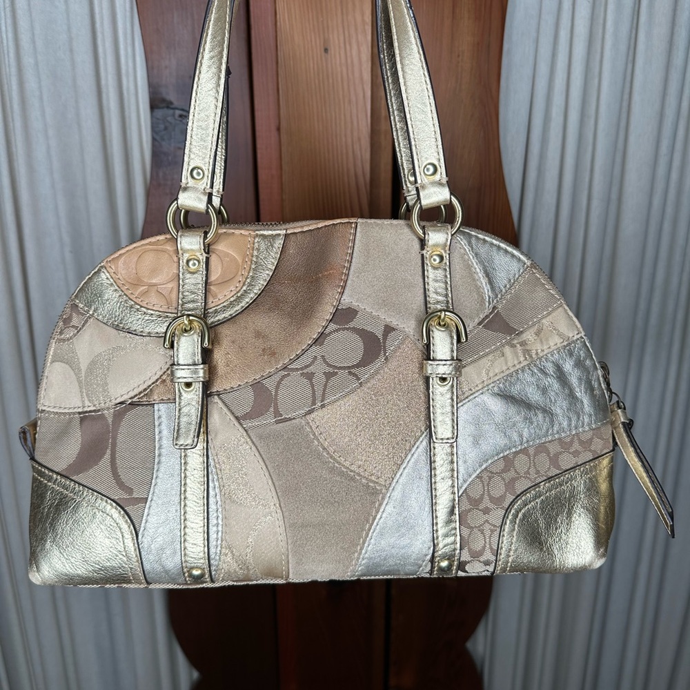 Coach Metallic Patchwork Shoulder Bag - image 2